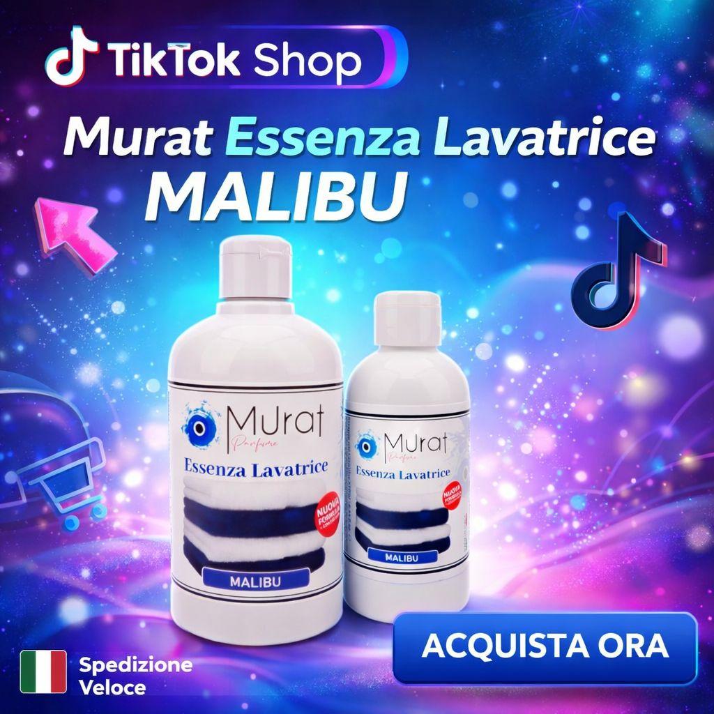 Murat Essenza Lavatrice MALIBU - Profumo Intenso e Duraturo per Bucato Fresco e Comfortabile - Esperienza Sensoriale Unica