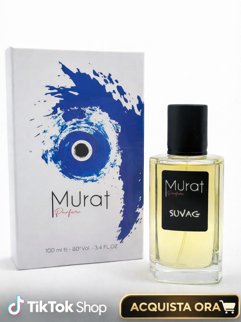 Murat Parfume SUVAG - Profumo Uomo 100ml, Accordi Principalispeziato Fresco Ambra Agrumato Aromatico Muschio Tolegnoso Solavanda Erbaceo Speziato Caldo